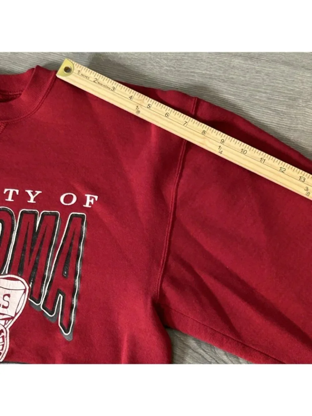 Vintage Oklahoma Sooners Sweatshirt Adult Large Red NCAA Football Russell 90s
